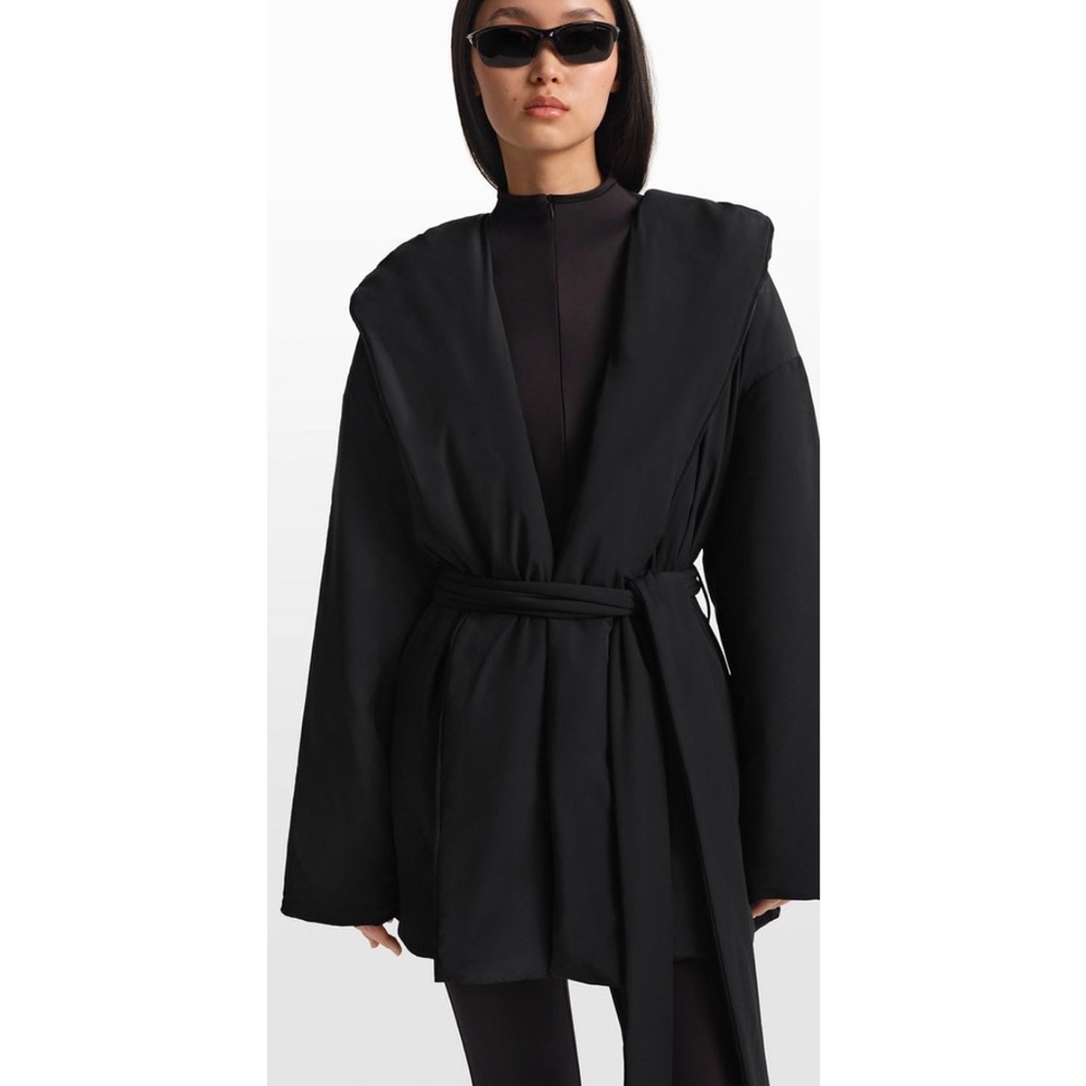 NikeSKIMS Wrap Coat- Obsidian- Medium
